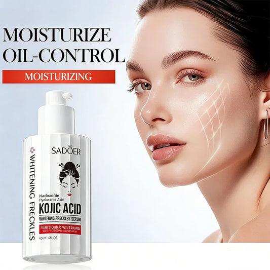 SADOER Kojic Acid Whitening and Freckle Removal Cream Moisturizing Facial essence Anti-Aging Wrinkle Face Serum Skin Care Peaceful Pleasures Health and Wellness 1pcs