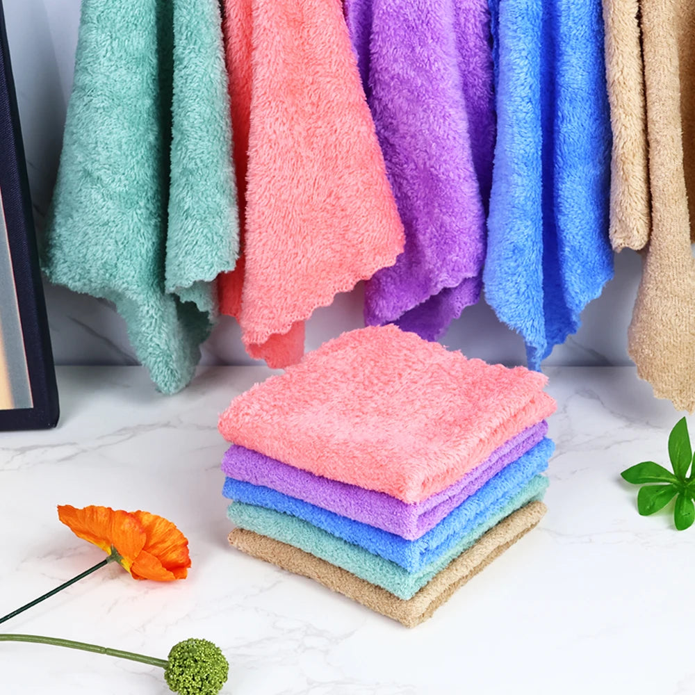 20pcs Soft Absorbent Solid Color Washcloths Gentle on Quick Drying Compact Square Towels for Home Bathroom Bathroom Peaceful Pleasures Health and Wellness
