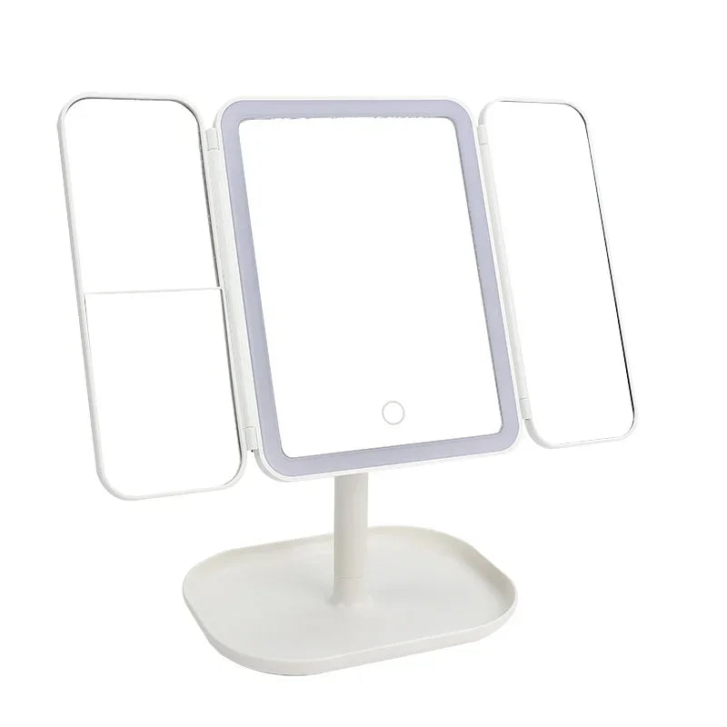 Trifold LED Makeup Mirror with Smart Fill Light | Vanity Mirror