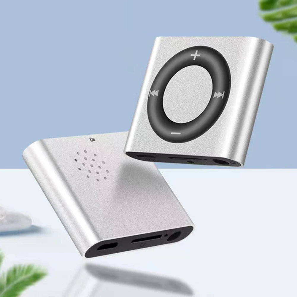 Mini Audio Player Build in Speaker Clip-on Sports Music Player Rechargeable 180mAh with Headphone Support TF Card for Boys Girls Peaceful Pleasures Health and Wellness