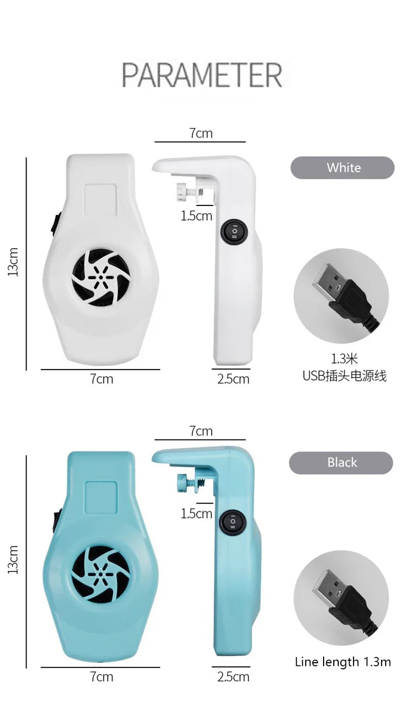 Wall-Mount Aquarium Cooling Fan | USB Fish Tank Air Chiller