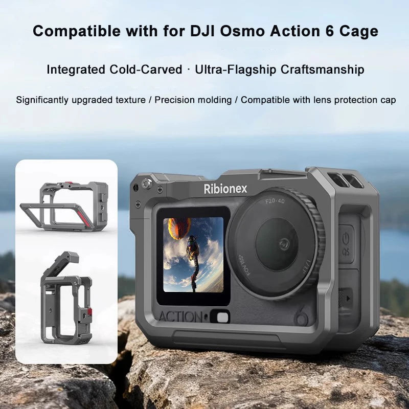 Quick-Shot Street Grip Vlog Holder Combo Camera Grip Holder For Dji Osmo Action6 Camera Rabbit Cage Camera Accessories Peaceful Pleasures Health and Wellness