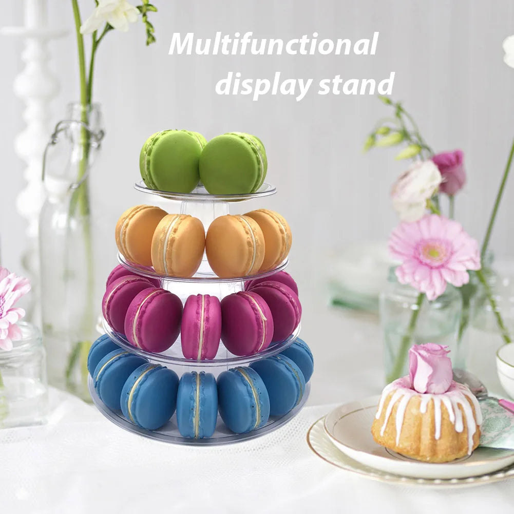 Transparent Tiered Cupcake & Macaron Display Stand | 4 & 6 Tier