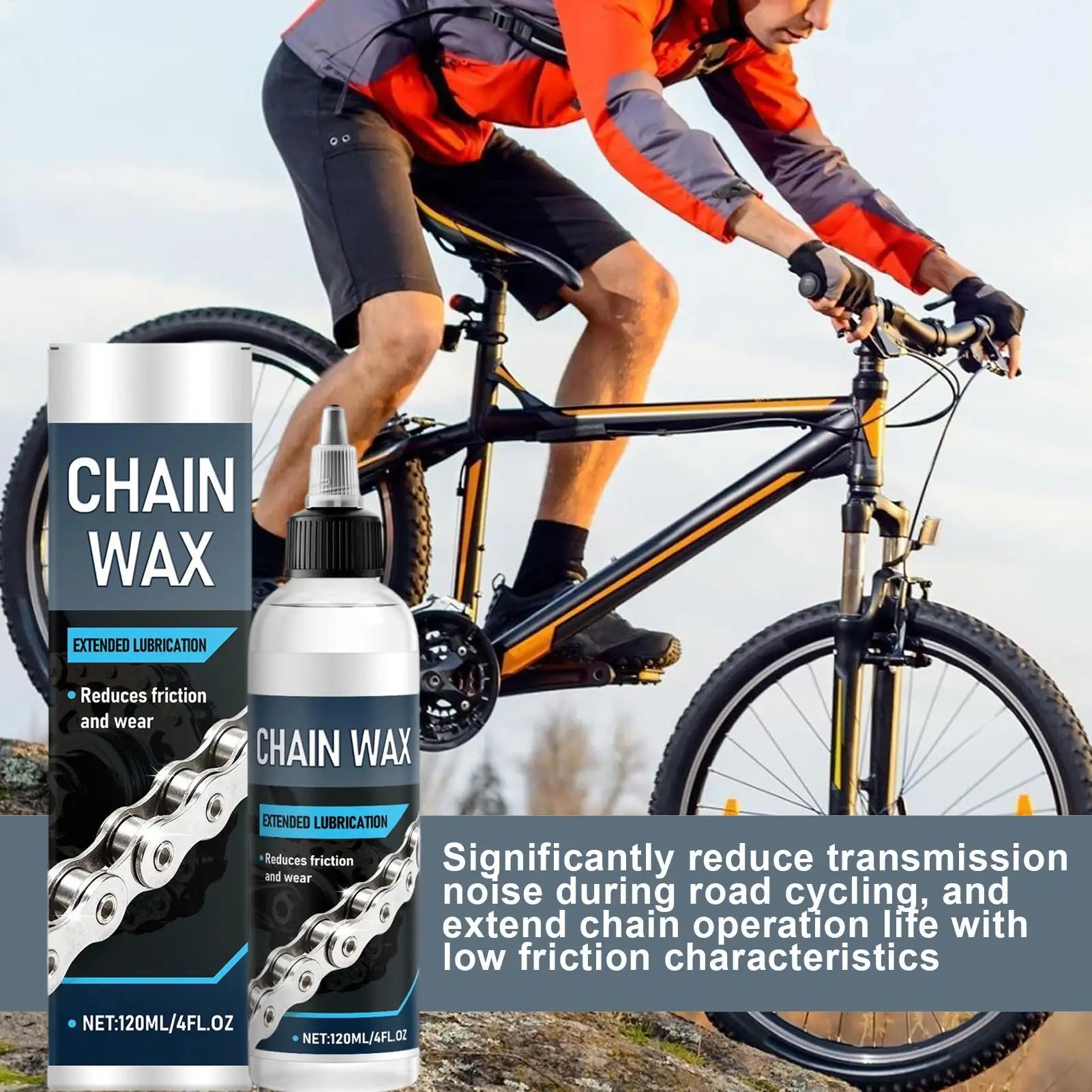 120ml Bike Chain Lube Dry Lubricating Wax for Long-Lasting Performance on Mountain & Road Bicycles, Outdoor Urban Riding Peaceful Pleasures Health and Wellness