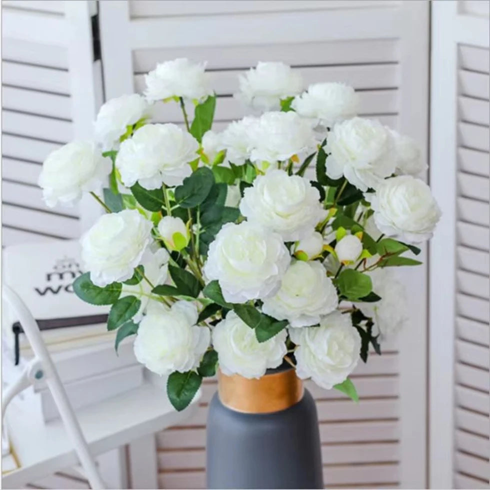 Artificial Silk Peony Bouquet | Wedding & Home Décor Flowers