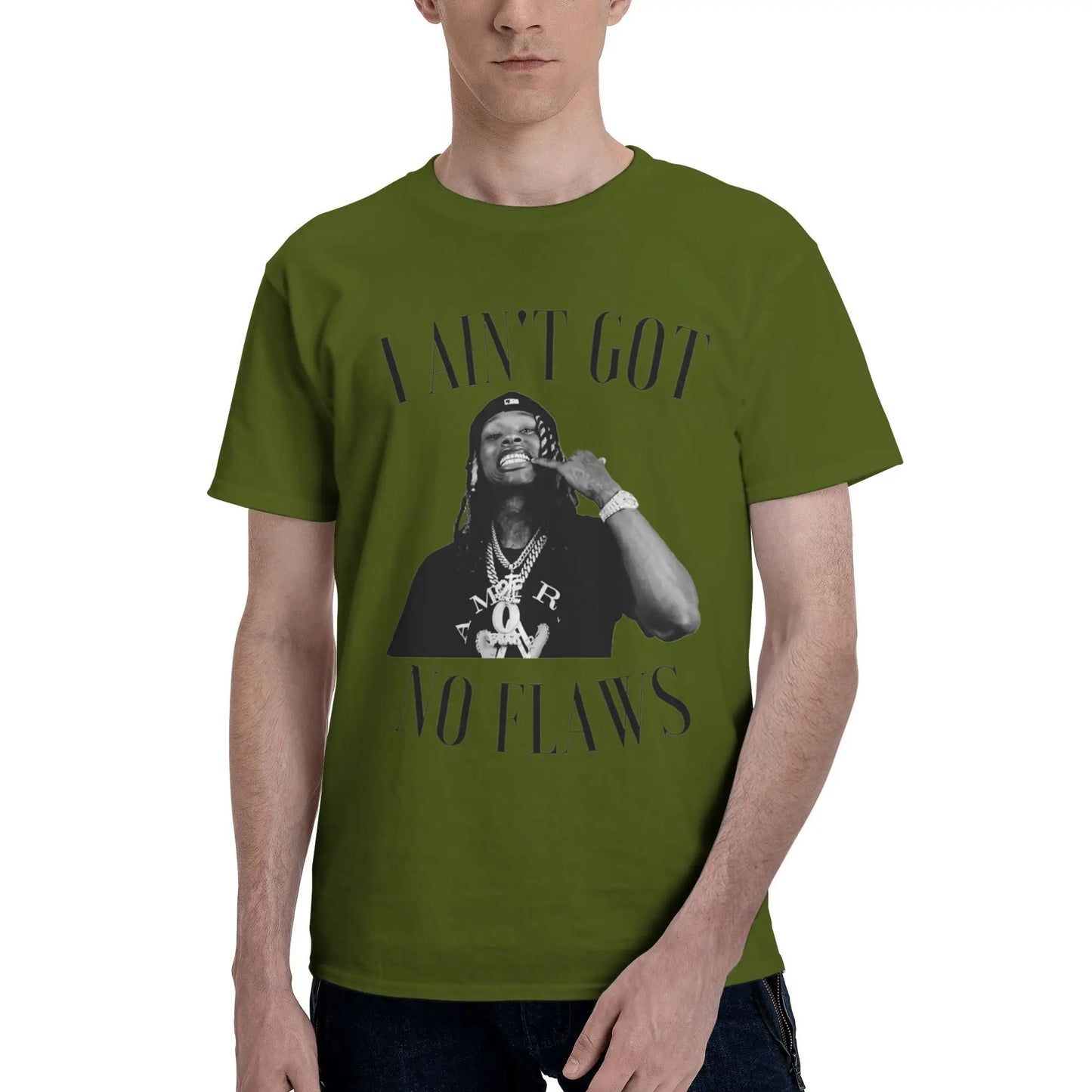 Fun K-Kings Von T-Shirts for Men O Neck 100% Cotton T Shirt Got No Flaws Short Sleeve Tees New Arrival Clothing Peaceful Pleasures Health and Wellness