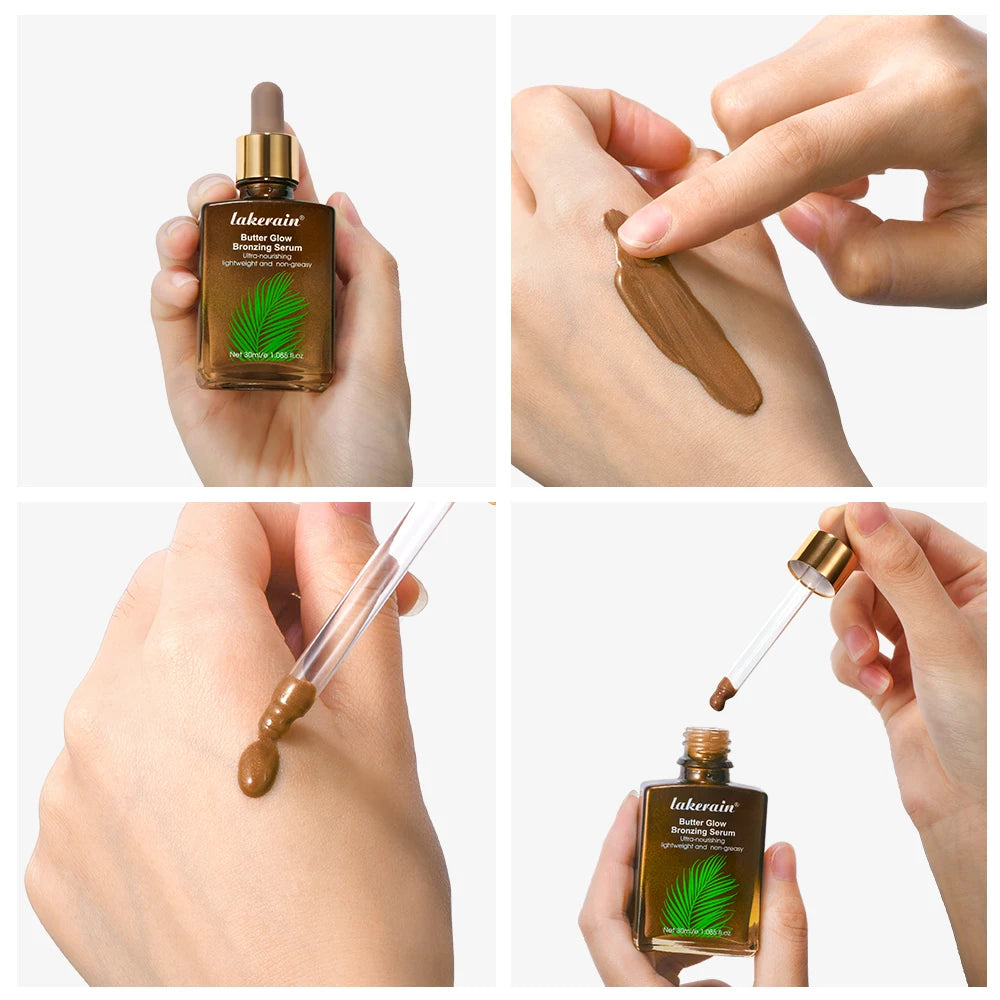30ml Butter Glow Bronzing Serum Innovative Nourishing Skincare Bronzing Drops for Radiant Natural Sunkissed Complexion Sunkissed Peaceful Pleasures Health and Wellness