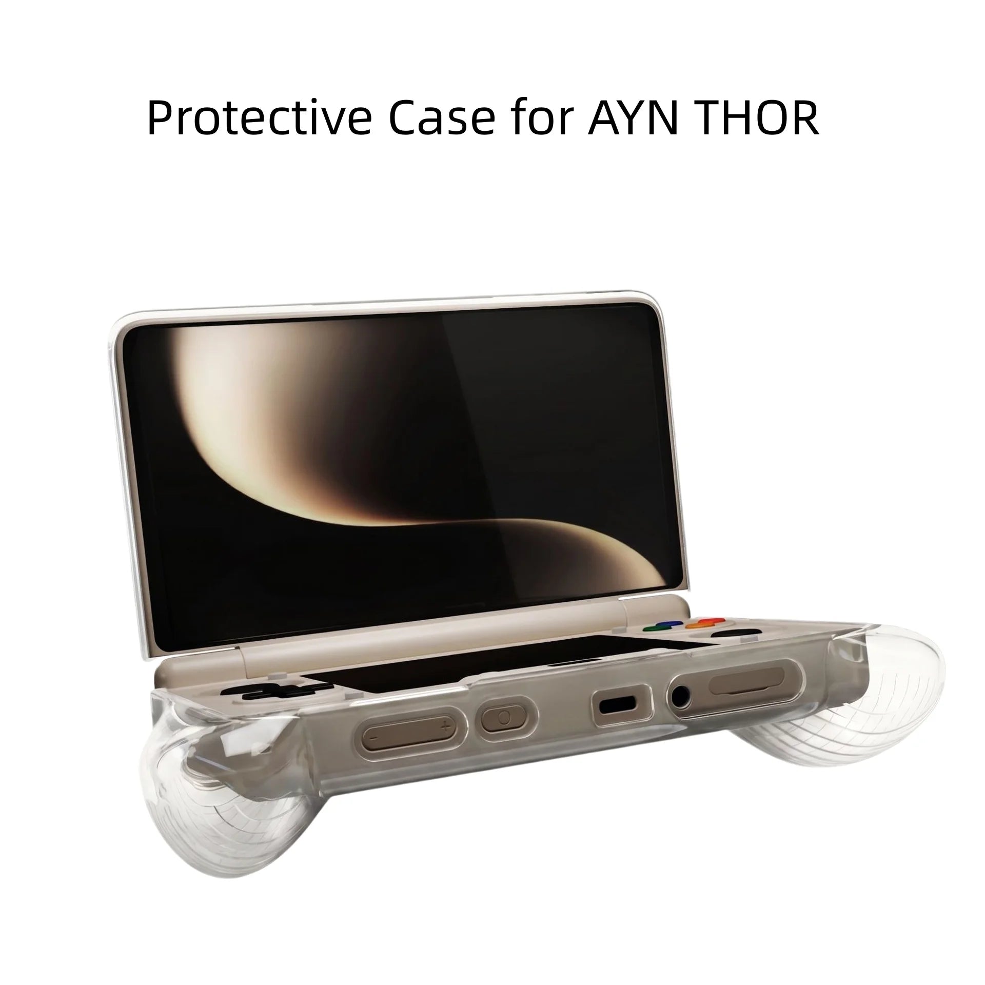 Beautiful Appearance Suitable For AYN THOR Game Console Protective Cover TPU Cooling Transparent Anti-Drop Case Peaceful Pleasures Health and Wellness
