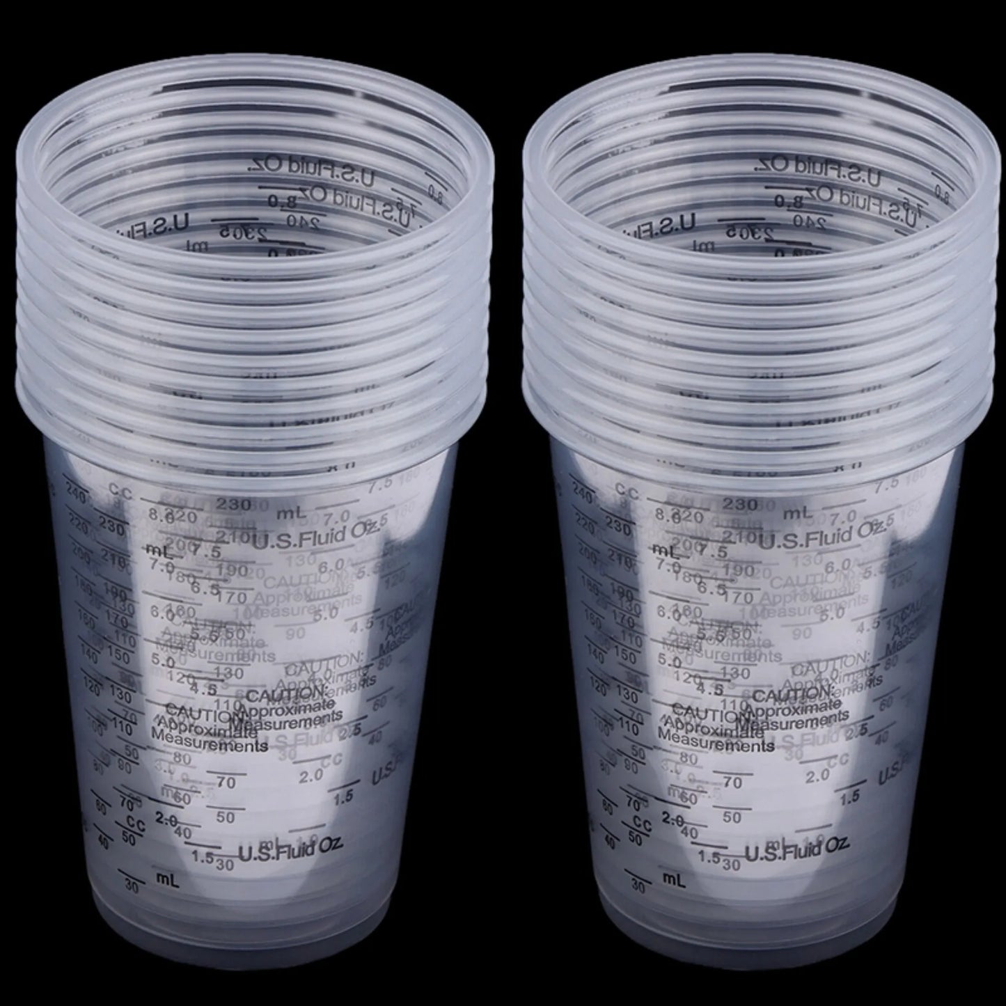 10pcs Disposable Plastic Measuring Cups Paint Mixing Cups 8OZ For Precise Resin Paint Mixing Cup Plastic Epoxy Resin Mixing Cup Peaceful Pleasures Health and Wellness