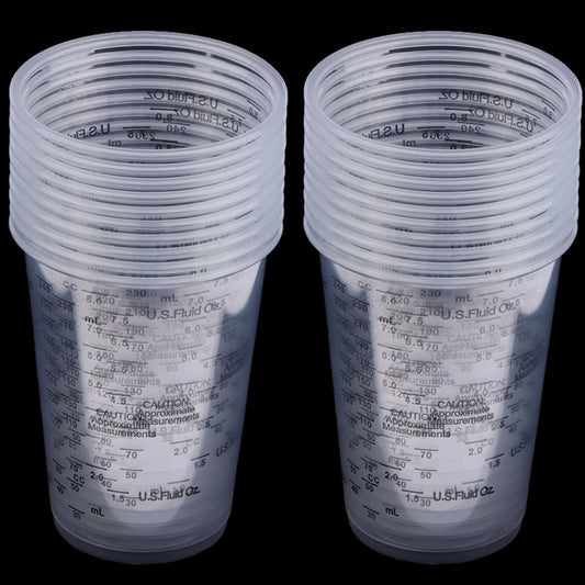 10pcs Disposable Plastic Measuring Cups Paint Mixing Cups 8OZ For Precise Resin Paint Mixing Cup Plastic Epoxy Resin Mixing Cup Peaceful Pleasures Health and Wellness