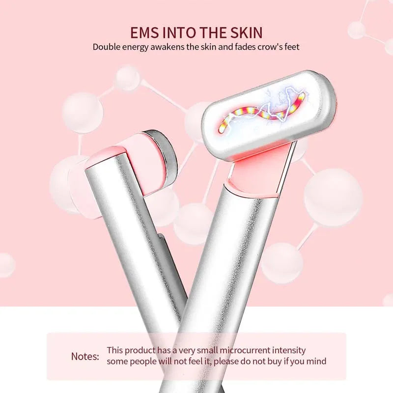 Portable Red Light Therapy Wand Facial Device 4-in-1 Microcurrent Skin Tightening Double Chin Reducer Anti Wrinkle Medical Home Peaceful Pleasures Health and Wellness