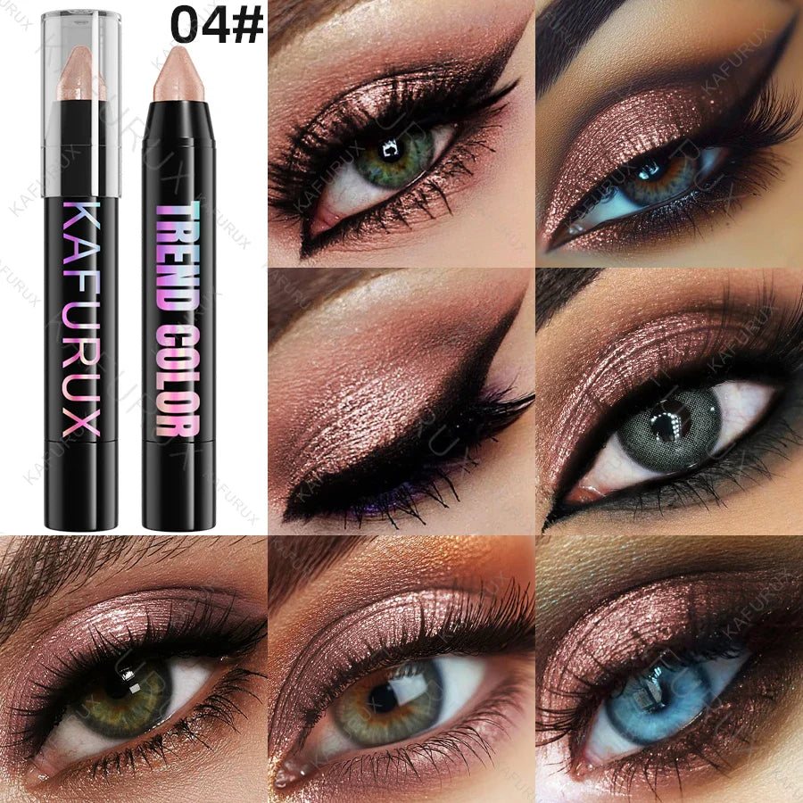 KAFURUX Metallic Glitter Eyeshadow Pencil – Waterproof Shimmer
