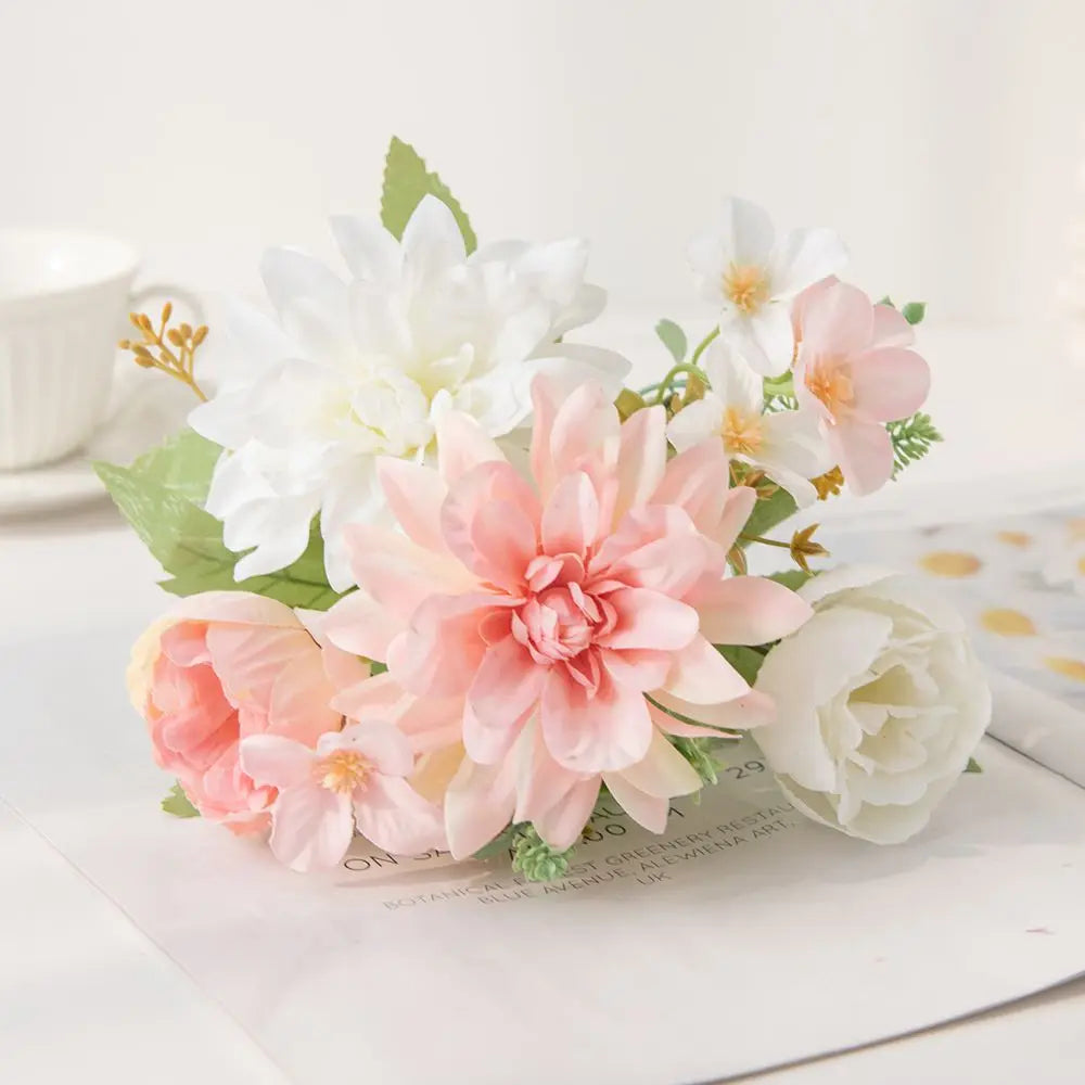 Silk Dahlia & Peony Artificial Flowers for Weddings & Decor