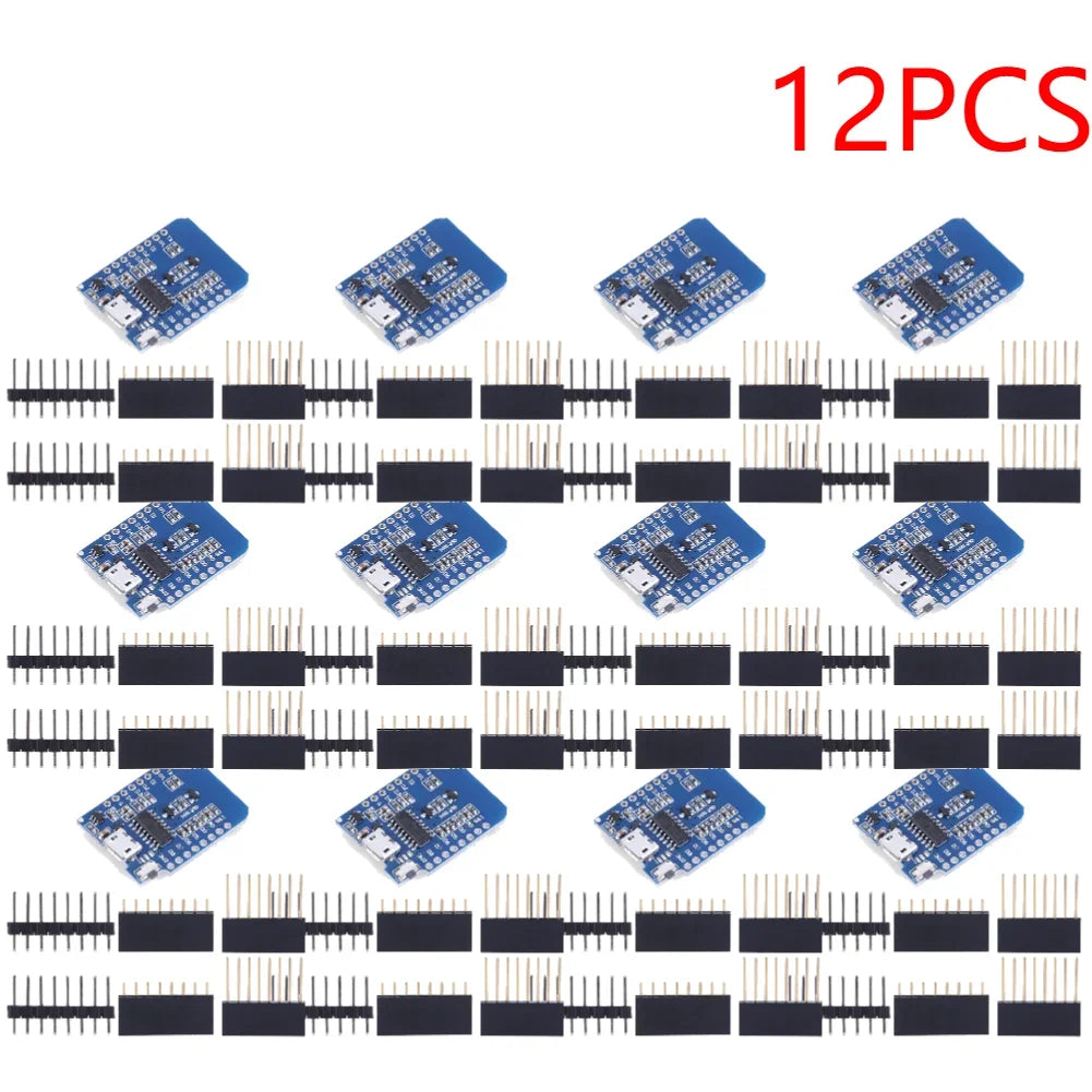 1-20PCS ESP8266 D1 Mini WIFI Development Board ESP-12F CH340G CH340 V2 Usb Wemos D1 Mini Nodemcu Lua Iot Board 3.3V Met Pins Peaceful Pleasures Health and Wellness micro 12PCS