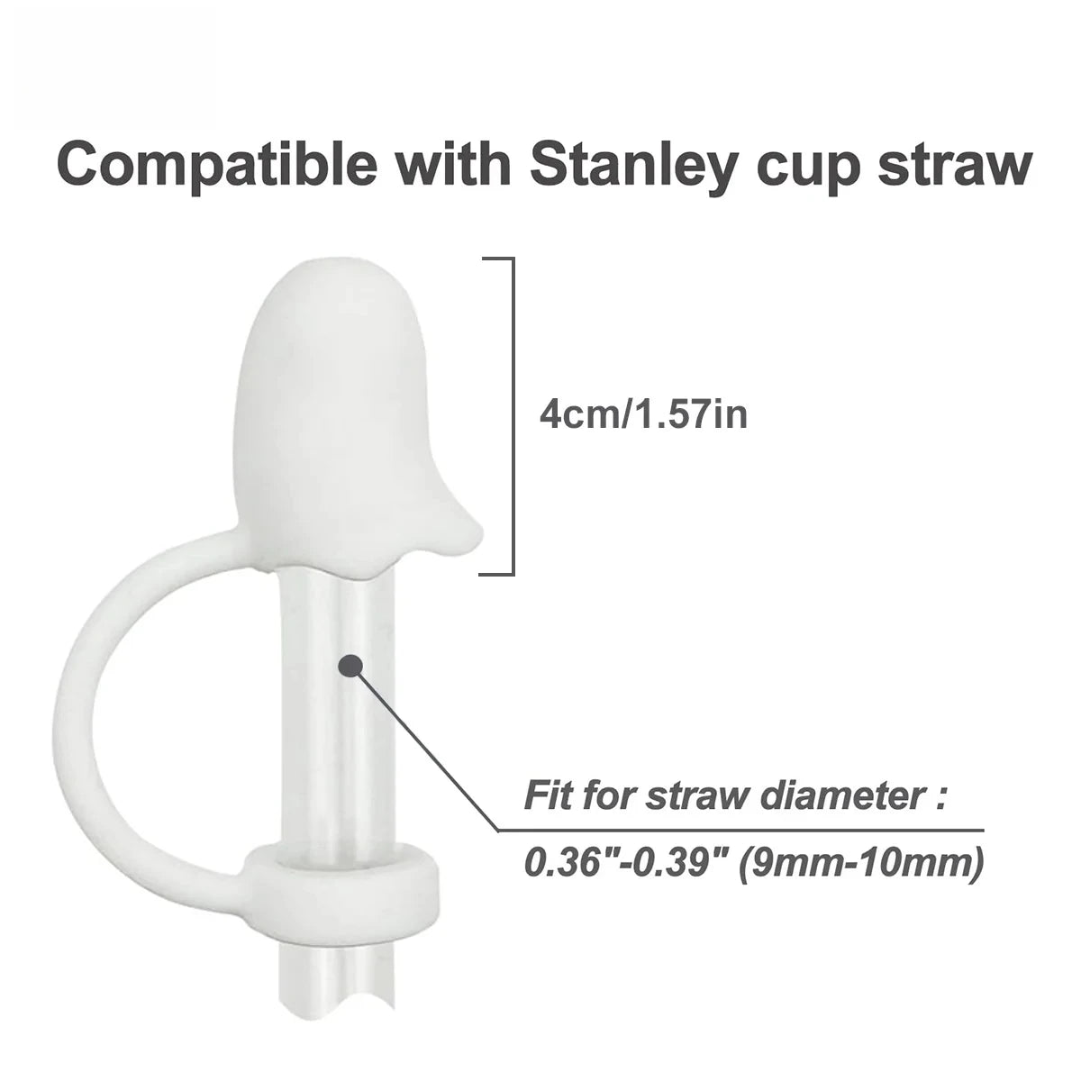 Cute Ghost Straw Covers Cap Compatible with Stanley Cup 30 40 oz, Reusable Drinking Straw Topper, Funny Tumbler Accessories Peaceful Pleasures Health and Wellness