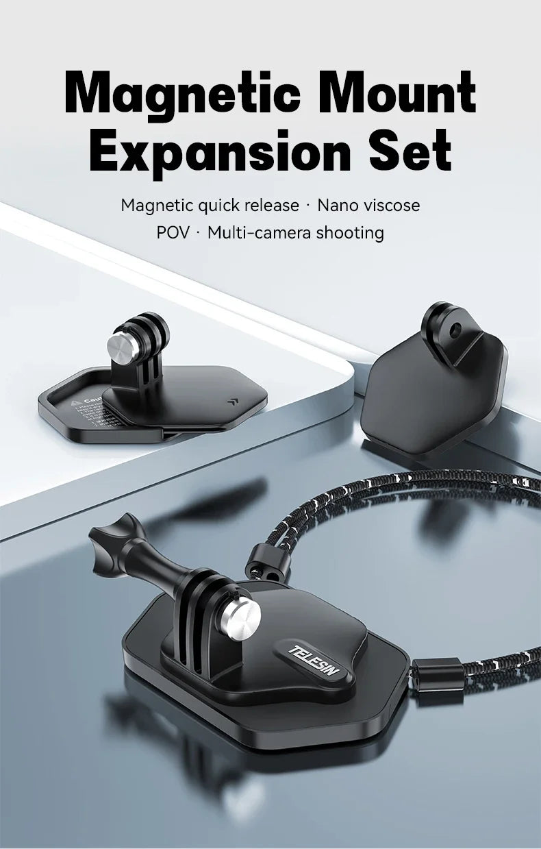 TELESIN Magnetic Neck Mount for GoPro, DJI & Insta360