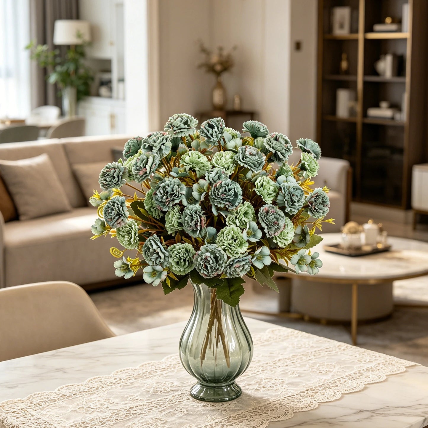 Silk Carnation Artificial Flowers for Wedding & Home Decor