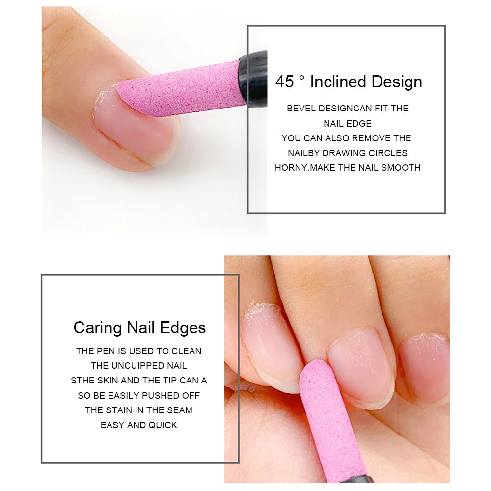 Quartz Stone Scrub Nail File Rods Cuticle Remover Dead Skin Remover Perfect Gift Lightweight Portable Handy Use Manicure Tools Peaceful Pleasures Health and Wellness