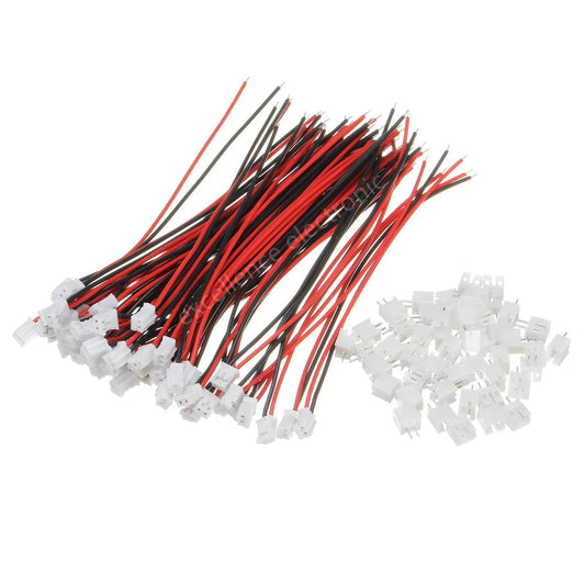 20 SETS Mini Micro JST 2.0 PH 2-Pin Connector plug with Wires Cables 100MM Peaceful Pleasures Health and Wellness Default Title