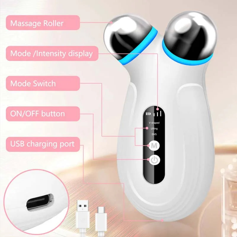 Fashion Hand Held Vibration Heated Beauty Device Wrinkle Remover Skin Rejuvenation Face Lift Eye Massager Pen Rechargeable Peaceful Pleasures Health and Wellness