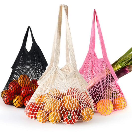 Reusable Cotton Mesh Grocery Bags | Produce & Fruit Storage Reusable Produce Bag Peaceful Pleasures Health and Wellness
