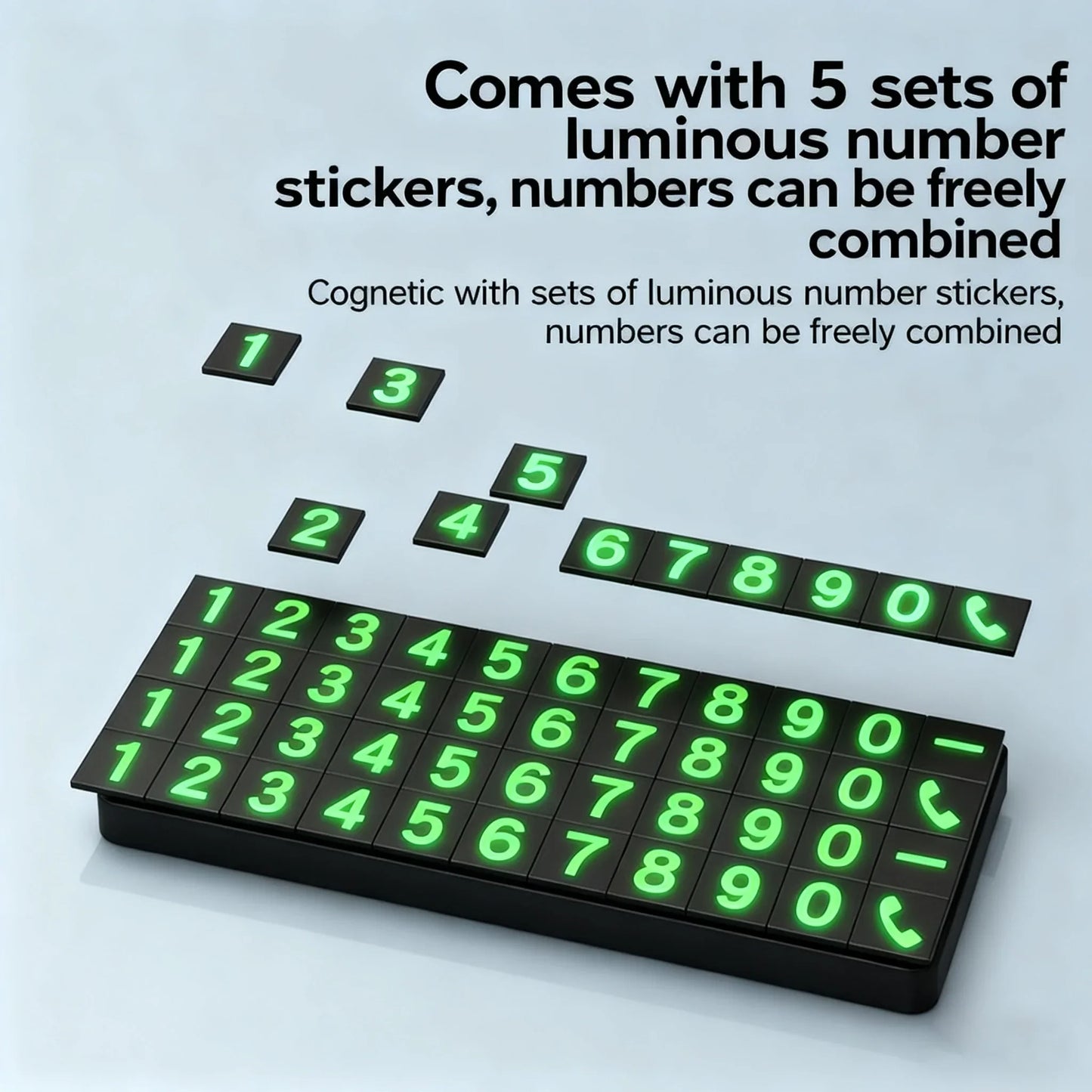 Magnetic Temporary Parking Card – Hidden Phone Number Display