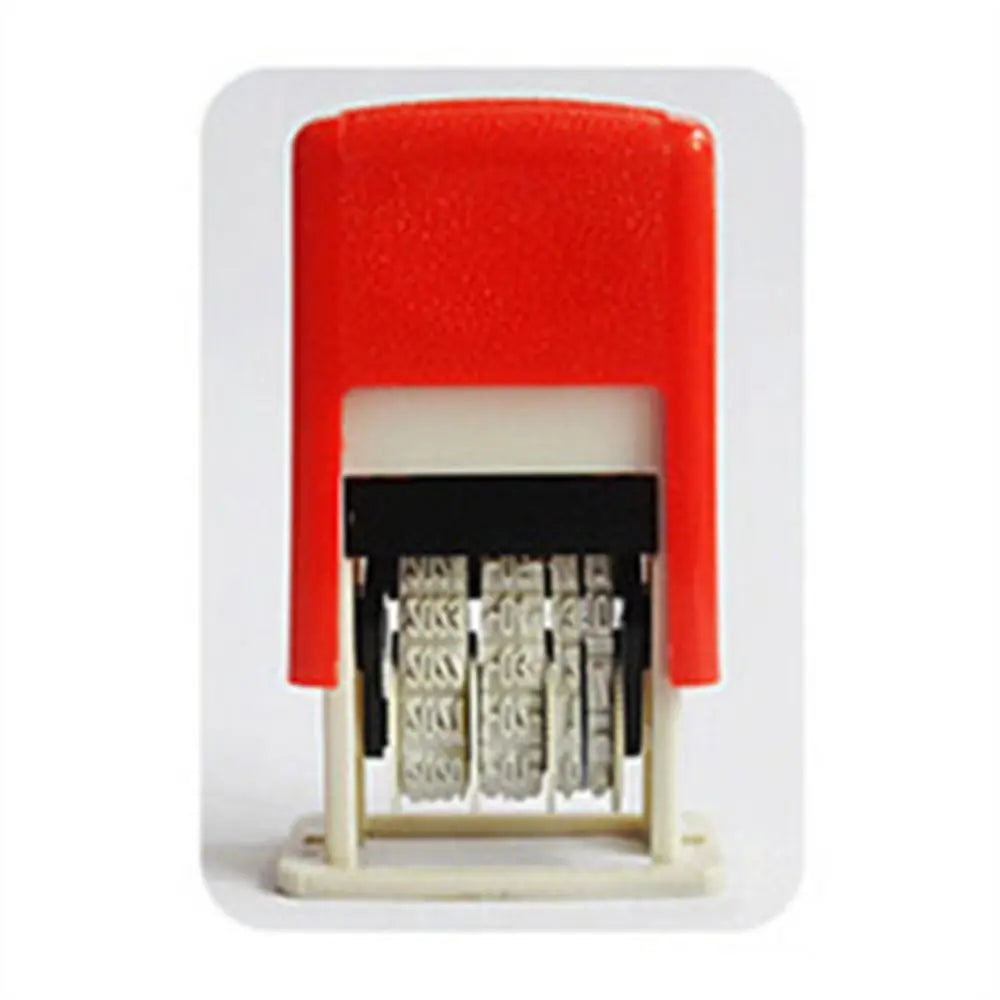 Universal DIY Stamp 4mm Self-Inking Self-Inking Stamps Handle Account Stamp Date Wheel Stamp Date Stamps Automatic Ink Return Peaceful Pleasures Health and Wellness Red