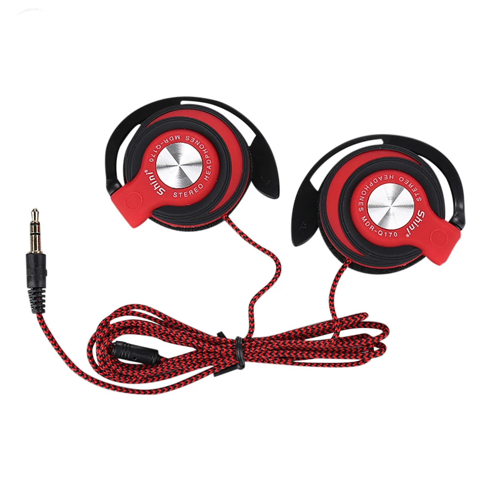 3.5mm Wired Headphones Heavy Bass Headset Over-ear Adjustable Ear Hook Earphones Music Earphone for Phone Peaceful Pleasures Health and Wellness