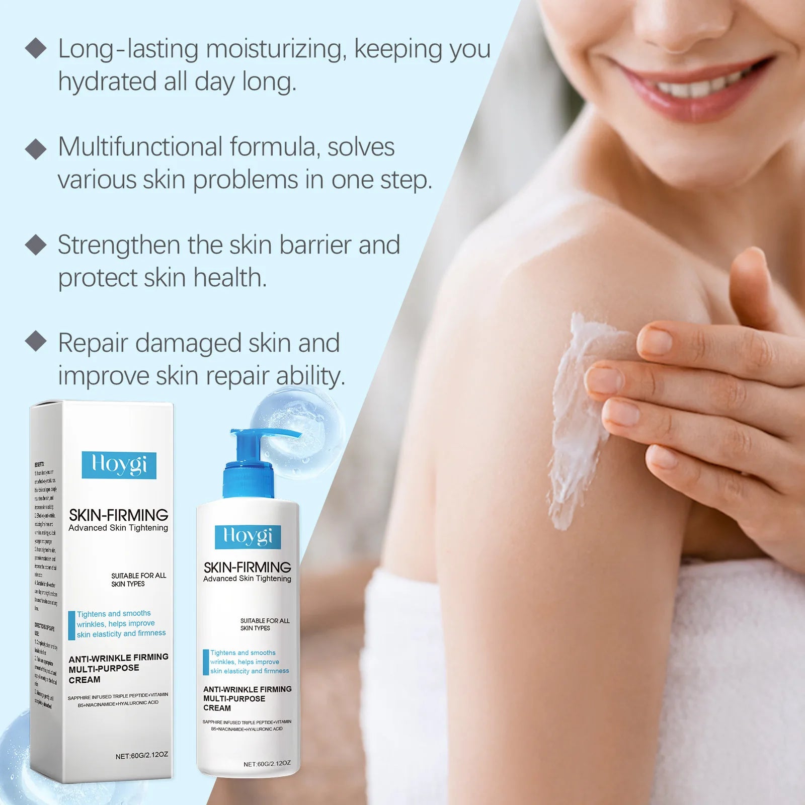 Body Firming Cream Tightening Improve Sagging Skin Lotion Increase Elasticity Nourishing Moisturizing Lifting Brighten Skin Care Peaceful Pleasures Health and Wellness