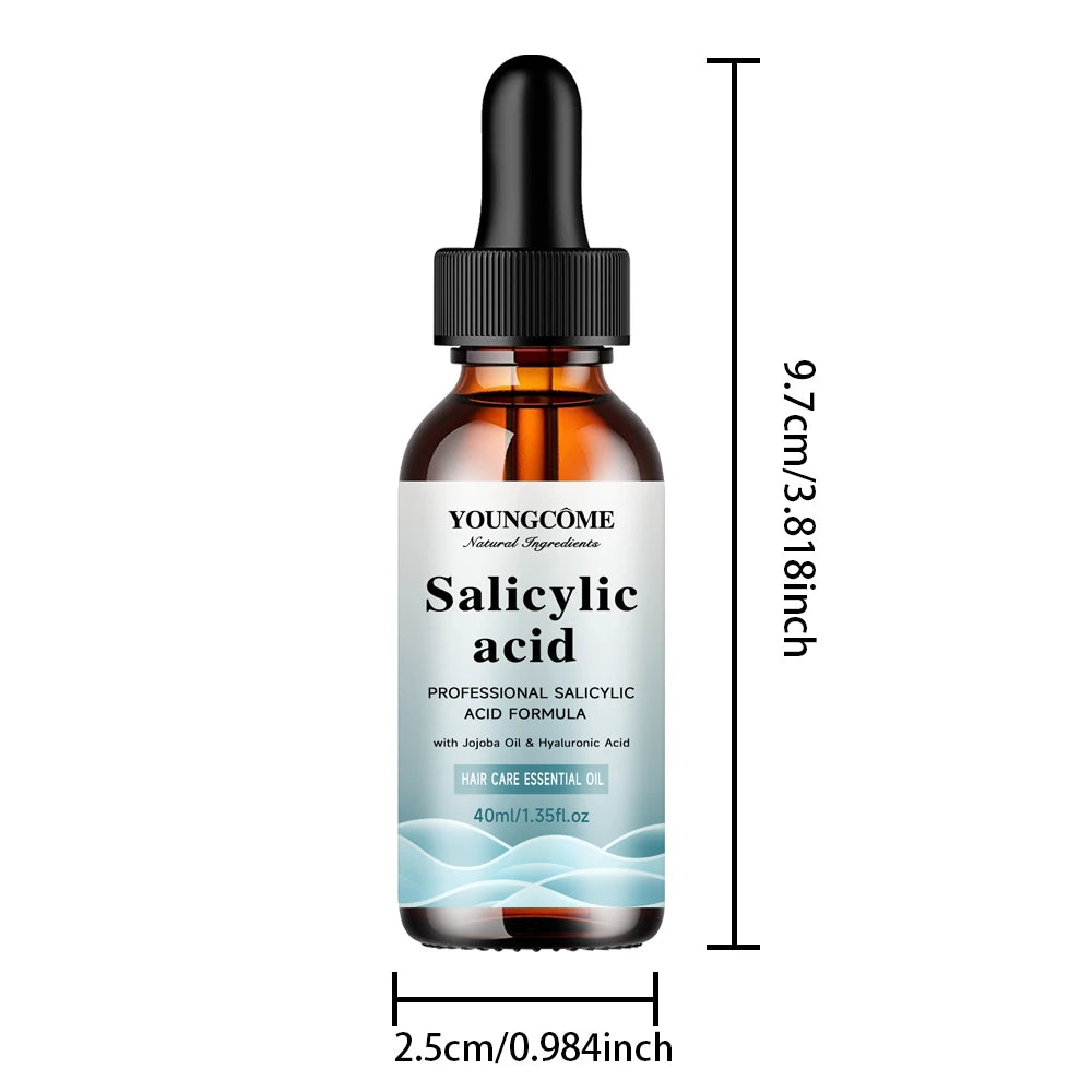 Salicylic Acid Hair Shampoo Magical Repair Damage Frizzy Soft Smooth Shiny Hair Deep Clean Moisturizing Keratin Hair Care Essent Peaceful Pleasures Health and Wellness 40ML