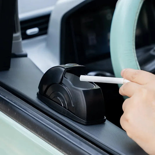 Car Ashtray Door Style Smokeless Ash Tray With Lid Portable Auto Truck Trash Bin Garbage Can Stainless Steel Liner Accessory Peaceful Pleasures Health and Wellness