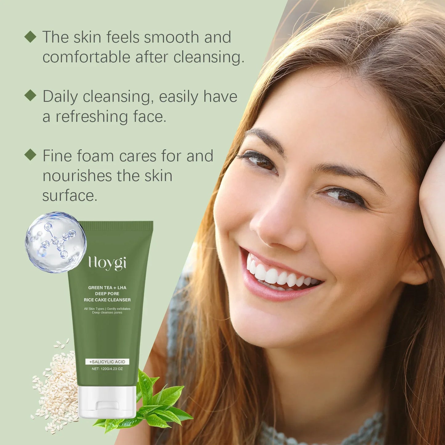 Green Tea Salicylic Acid Face Wash – Pore Refining & Oil Control