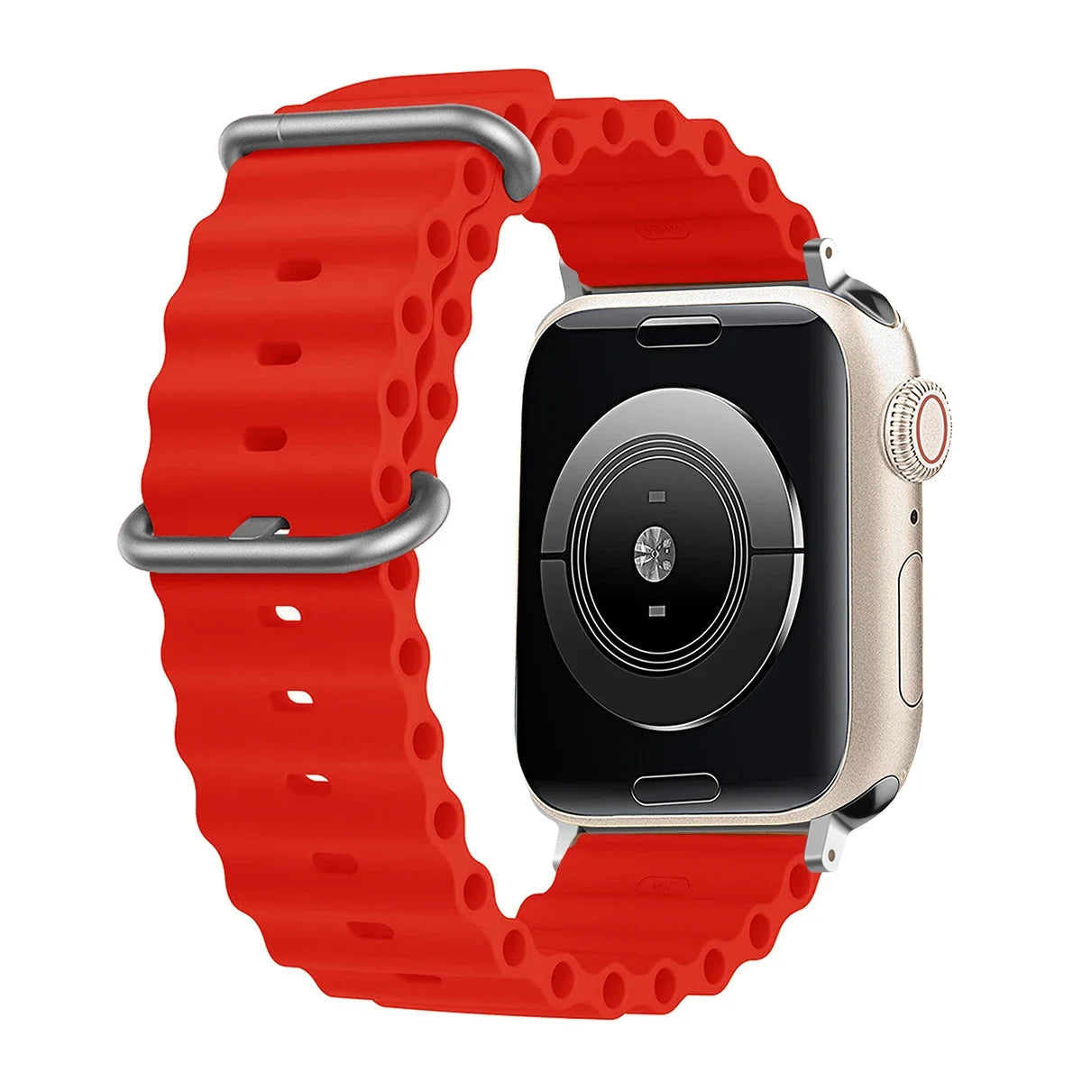 Silicone Ocean strap for Apple watch band Ultra Series 9 SE iwatch 42mm 44mm 45mm 49mm 38mm 40mm 41mm correas 49 44 45 mm bands Peaceful Pleasures Health and Wellness R 42mm 44mm 45mm 49mm