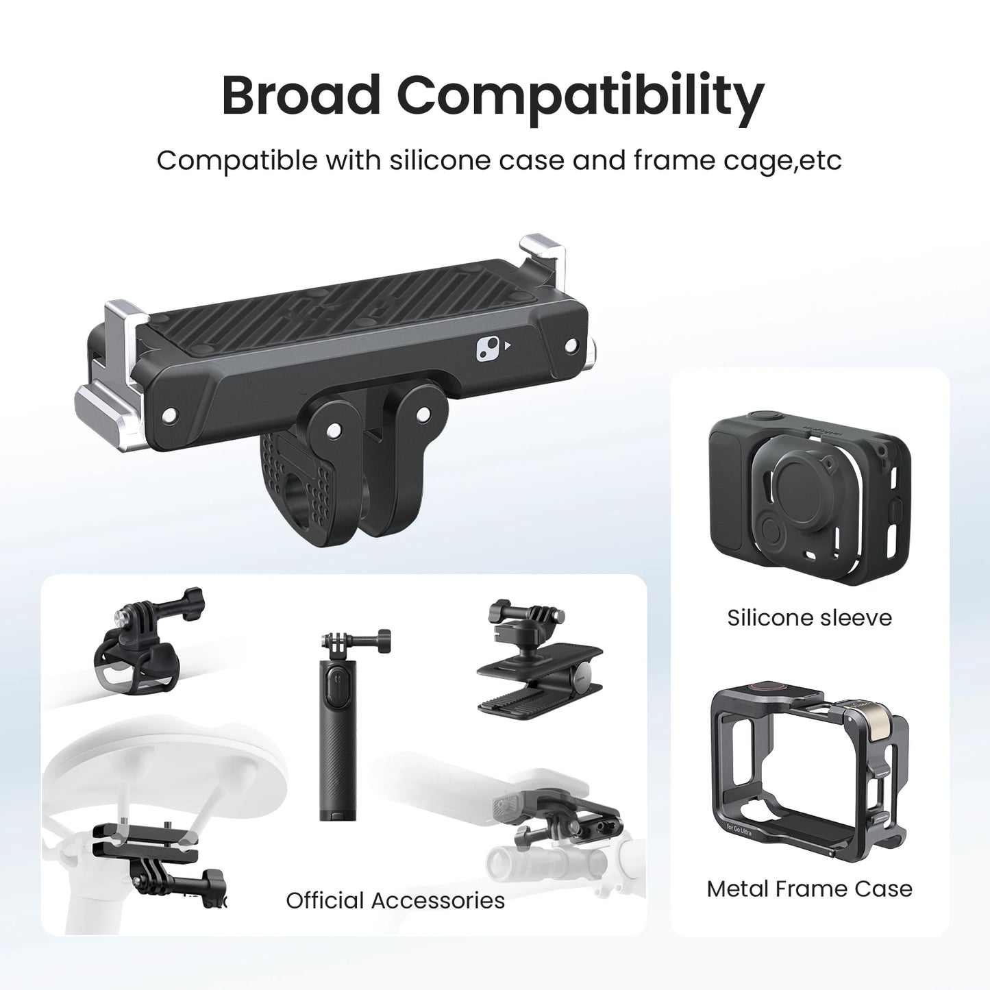 Aluminum Alloy+Stainless Steel Suitable For Insta360 GO Ultra Metal Quick Release Metal Magnetic Quick Release Base Accessories Peaceful Pleasures Health and Wellness