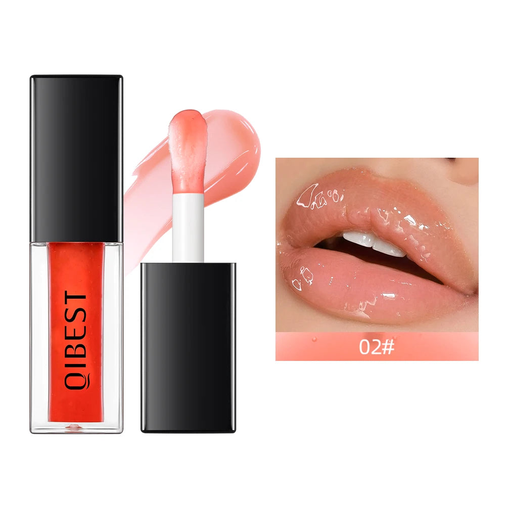 QIBEST Mirror Pearl Lip Gloss Long-lasting Moisturising Lipstick High Gloss Lip Glaze Tinted Lip Oil Plumper Cosmetics Lipgloss Peaceful Pleasures Health and Wellness 02
