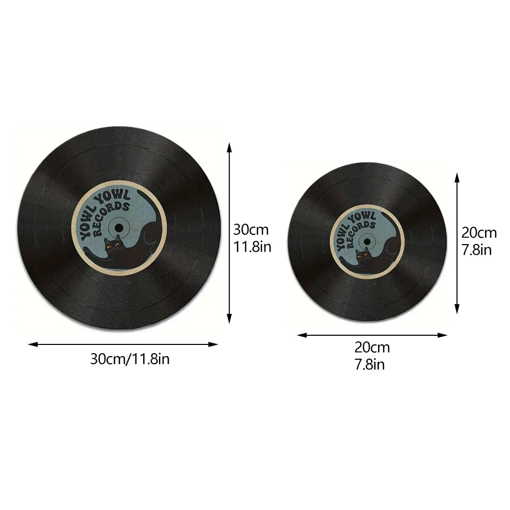 Vinyl Record Round Mouse Pad – Non-Slip Diatom Mud Desk Mat