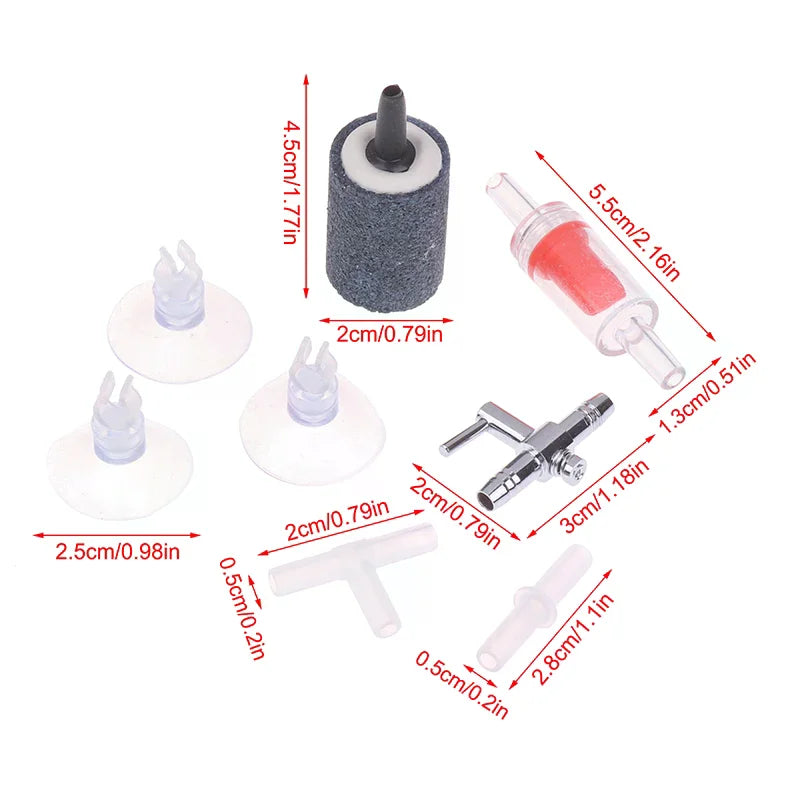 Aquarium Air Pump Kit – Air Stone, Aerator, Check Valve & Tube
