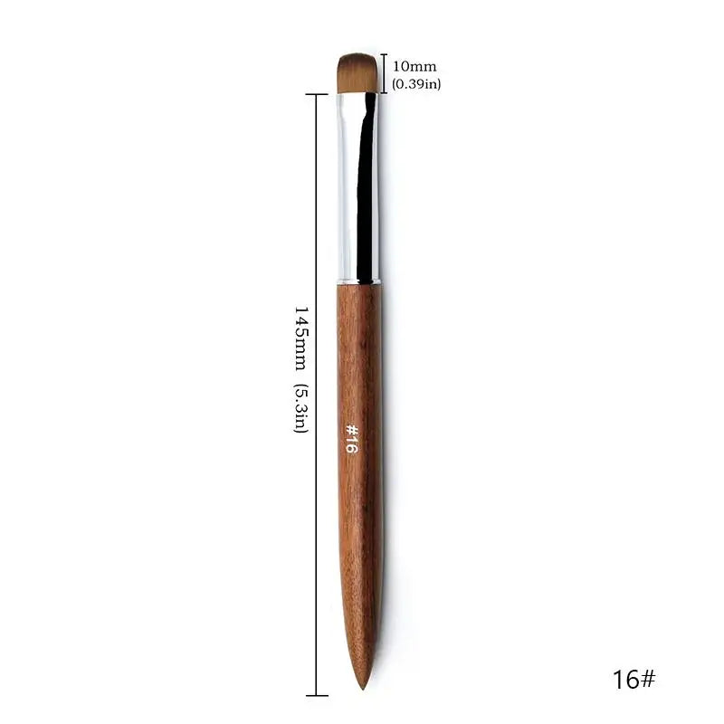 French Nail Art Brushes Flowers Drawing Pen Versatile Nail Drawing Pen Nail Tools Sandalwood Handle Manicure Pen Peaceful Pleasures Health and Wellness 16
