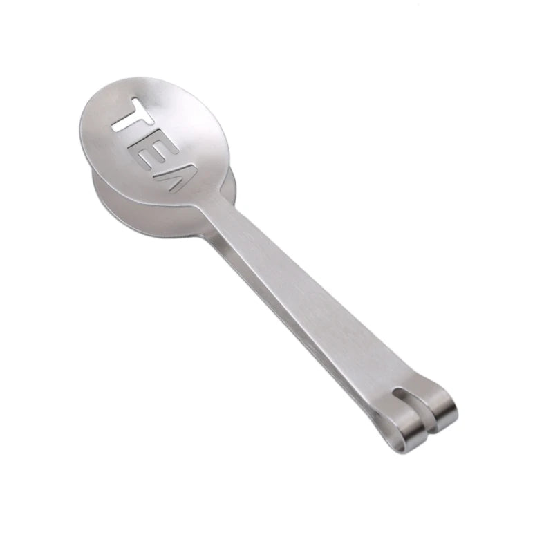Stainless Steel Tea Bag Clip Tongs Teabag Squeezer Strainer Holder Grip Spoon Mini Tea Leaf Anti-hot Clamp Peaceful Pleasures Health and Wellness as picture