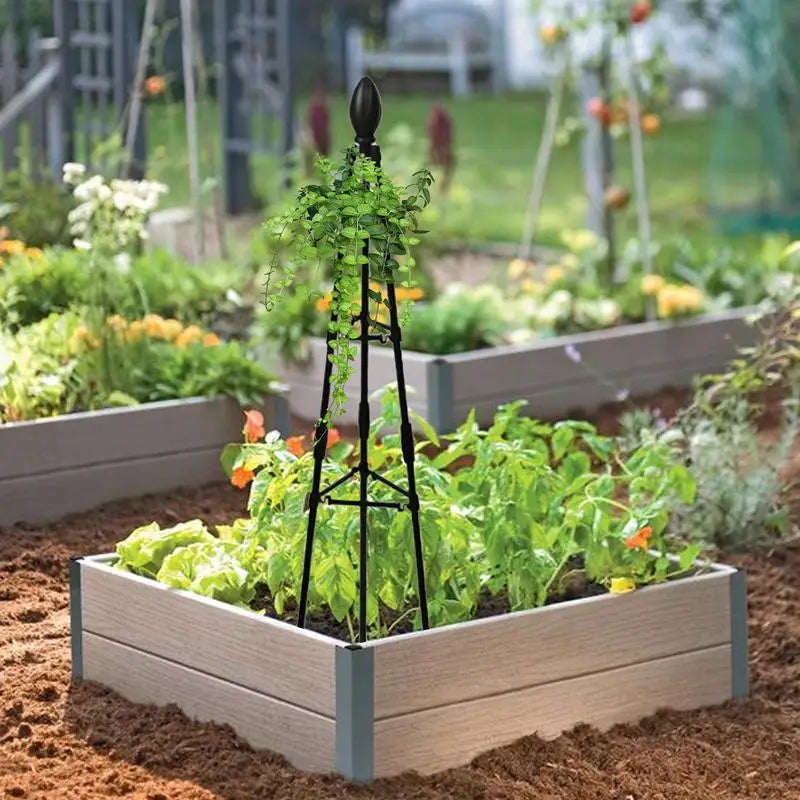 Metal Tower Trellis for Climbing Plants | Vine & Flower Stand