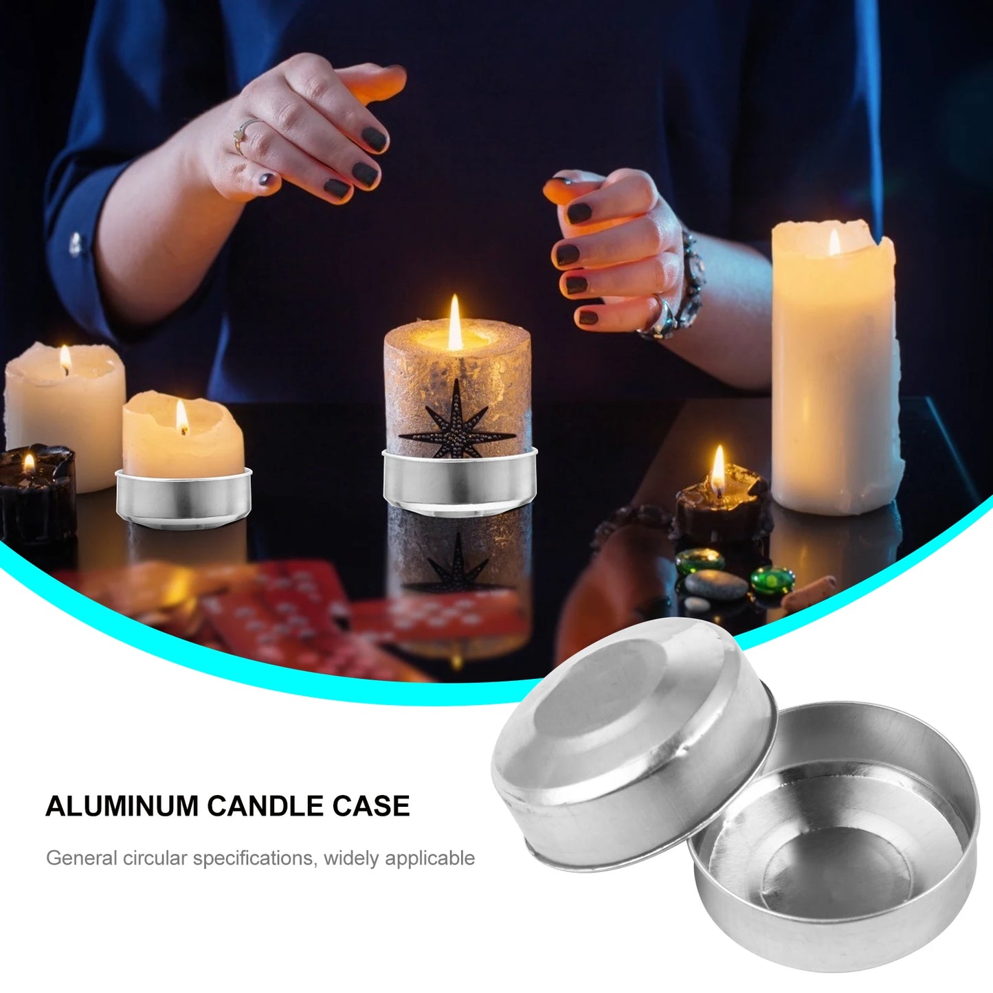 100pcs Aluminum Tea Light Tins Tea Light Holders Empty Tealight Wax Containers Cup Diy Making Molds Making Containers Peaceful Pleasures Health and Wellness