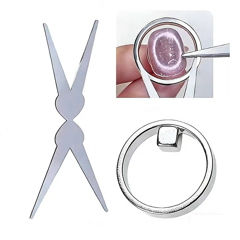 Cat Eye Nail Magnet Ring Stick | Hollow Design Manicure Tool