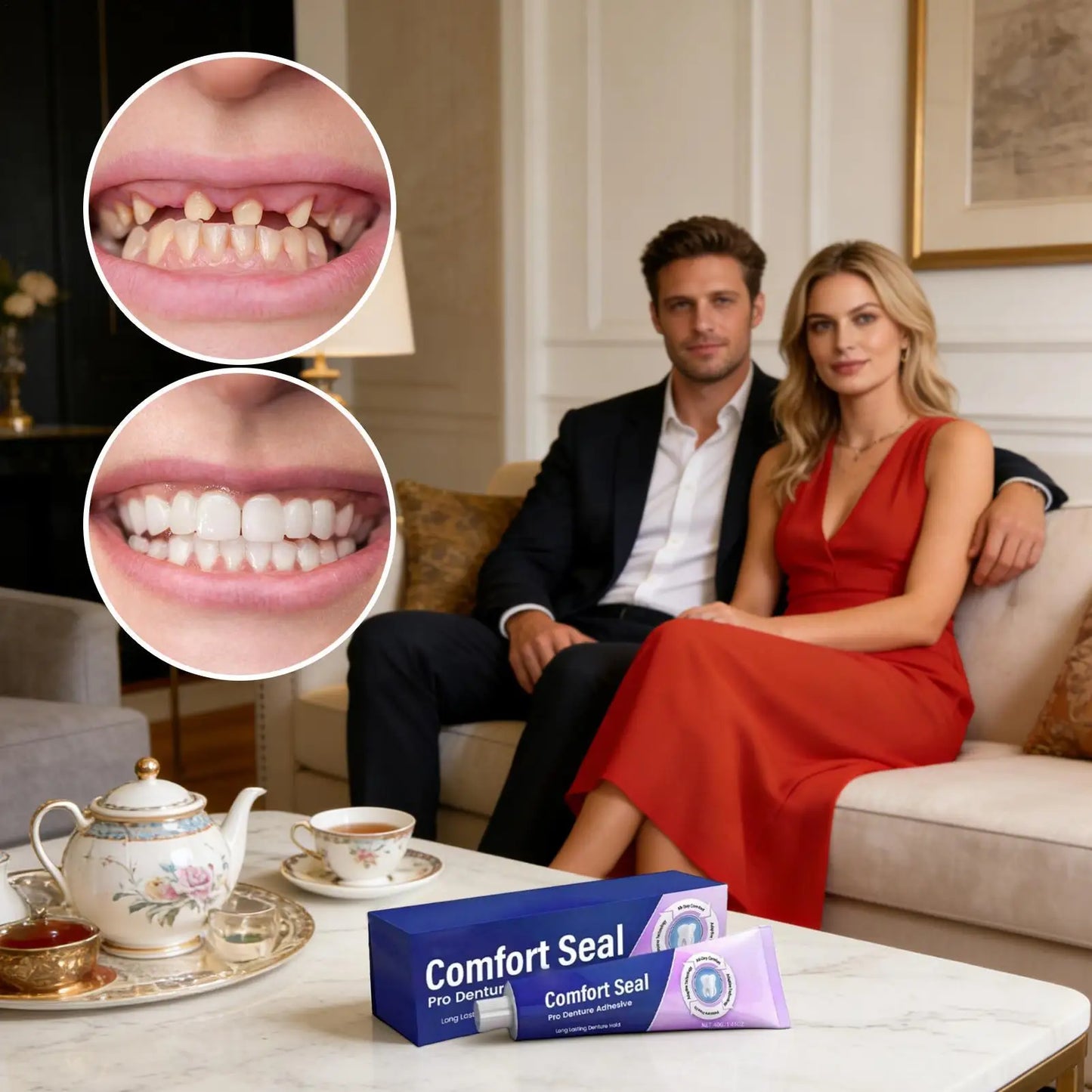 40g Denture Adhesive Cream – Strong Hold All-Day Secure Fit