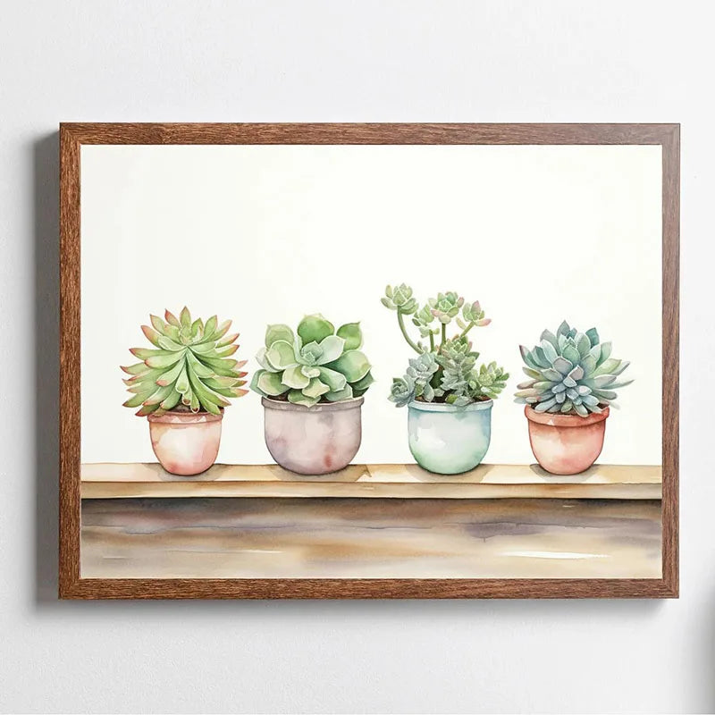 1pc Green Botanical Leaves Interior Art Print Houseplants Nature Indoors Canvas Wall Home Decor Calming Poster Foliage and Plant Peaceful Pleasures Health and Wellness 25 20x30cm Unframed