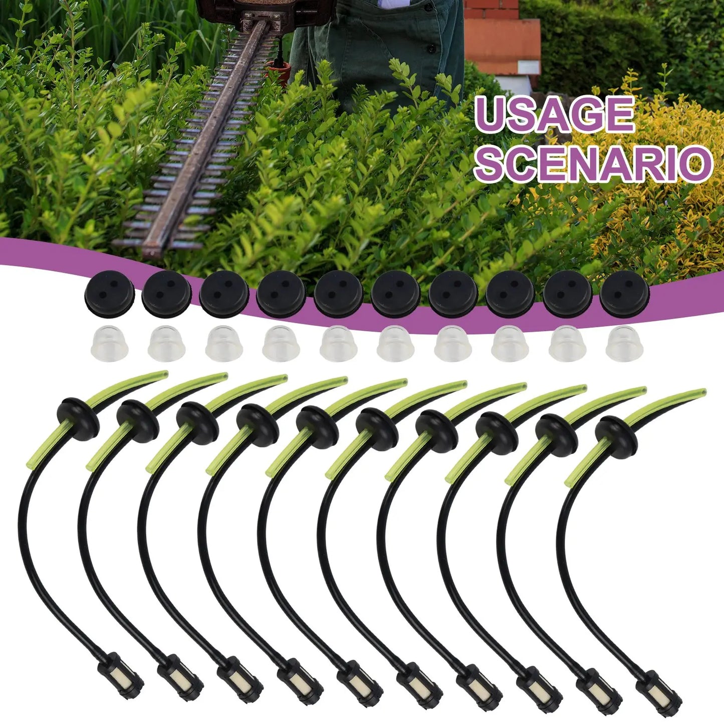 5 Fuel Filter Hose Seal Fits Brushcutter Hedge Trimmer Garden Lawn