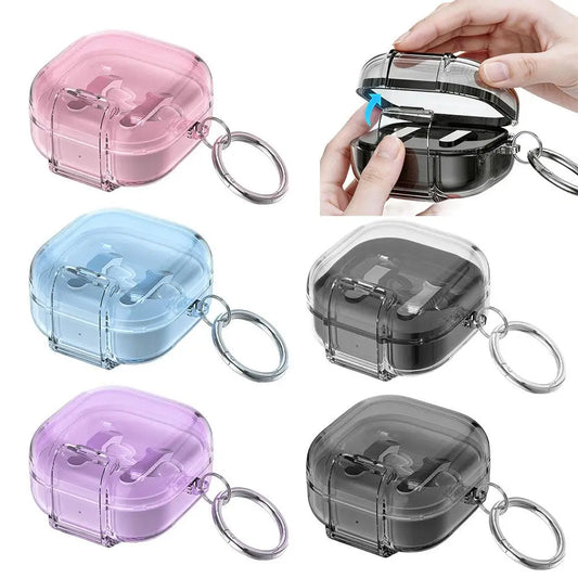 Crystal Transparent Earphone Case for Samsung Galaxy Buds4Pro Dust-proof Scratch-resistant Protective Cover Clear Secure Shell Peaceful Pleasures Health and Wellness