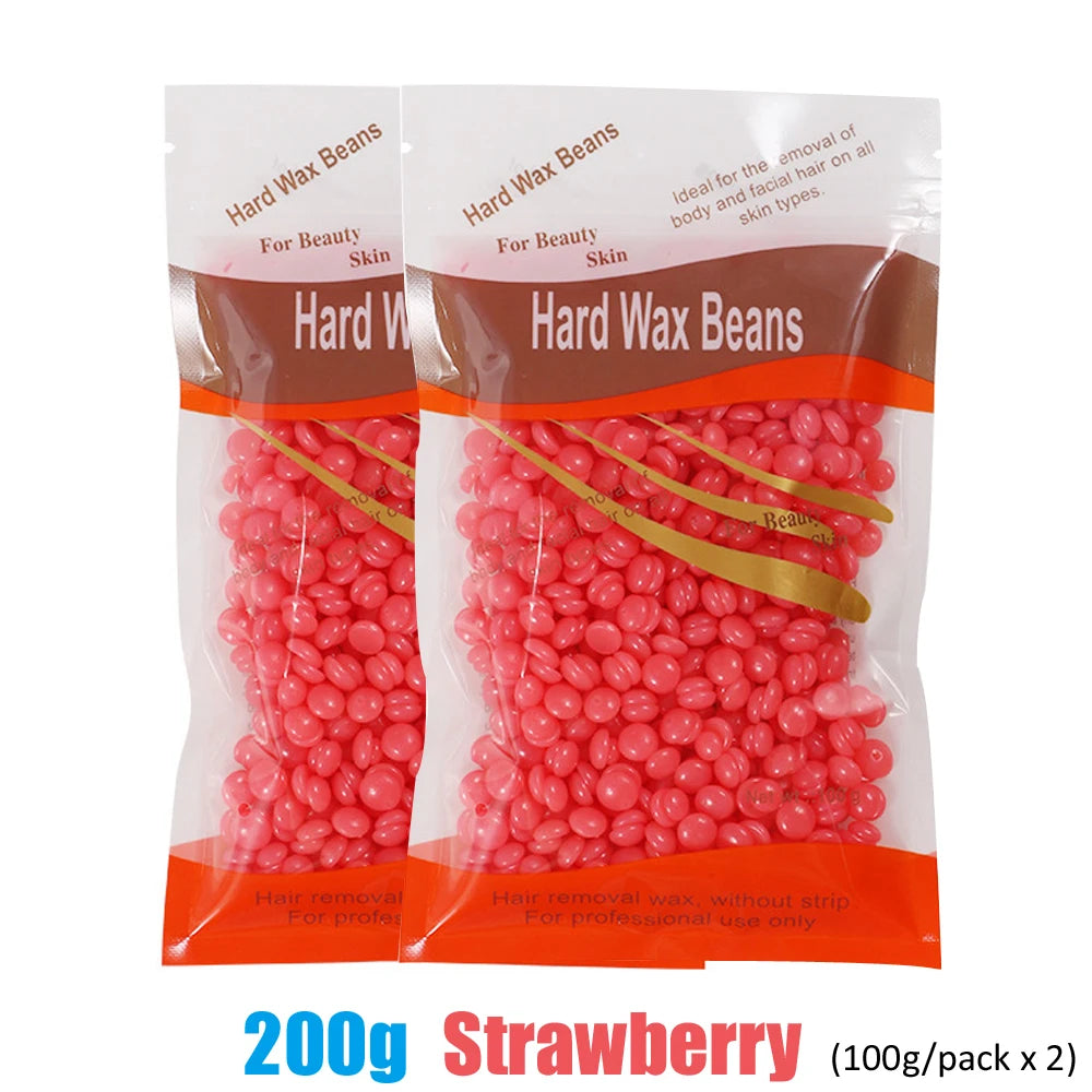 2026 500ML Hair Removal Wax Melting Machine Quick Heater Melting Pot for Wax Beans Professional Waxing Treatment/Wax Beans Peaceful Pleasures Health and Wellness 200g-Strawberry