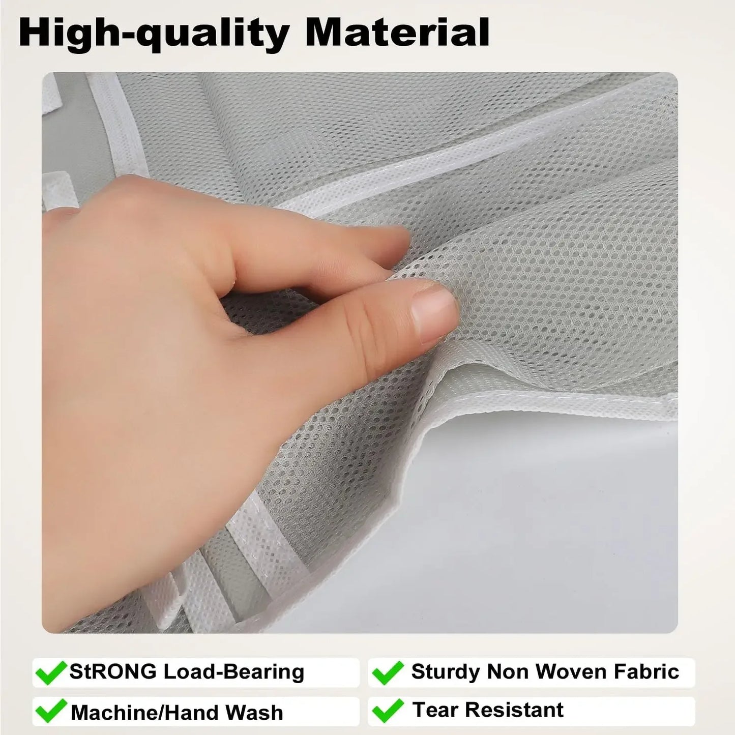 12-Pocket Over Door Shoe Organizer, Gray - Space Saving Storage for Shoes & Accessories Peaceful Pleasures Health and Wellness