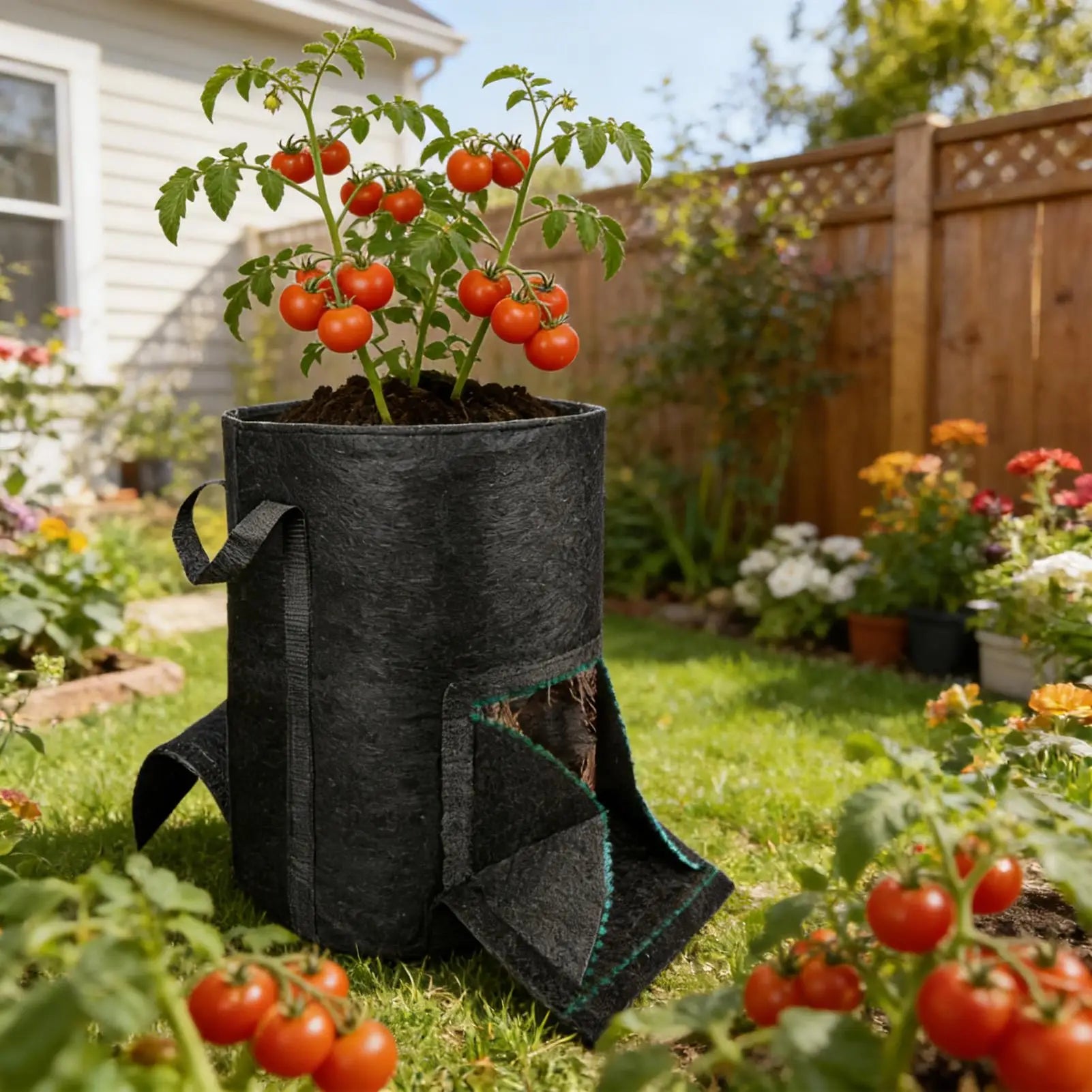 Non-Woven Potato Grow Bags Fabric Planter for Carrot Tomato Onion, Grow Bags Vegetable Container for Balcony Patio Garden Peaceful Pleasures Health and Wellness
