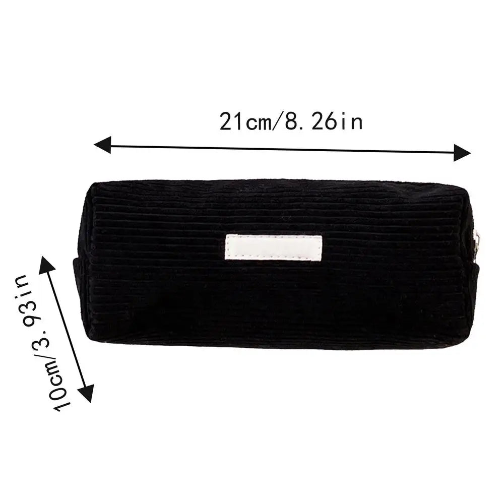 Pencil Bag Large Capacity Simple Cute Pencil Case Large Capacity Multifunctional Canvas Pen Box Desktop Stationery Organizer Peaceful Pleasures Health and Wellness 03